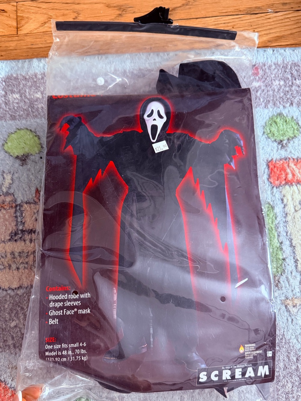 Kids Hooded Robe Costume - Black and Red